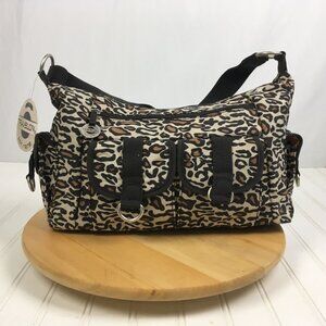 New Travelon Leopard Print Shoulder Bag Purse